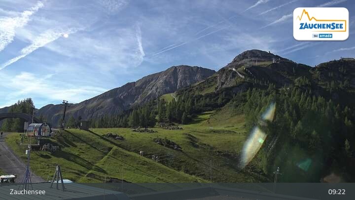 Archived image Webcam Zauchensee: Gamskogelhütte Restaurant
