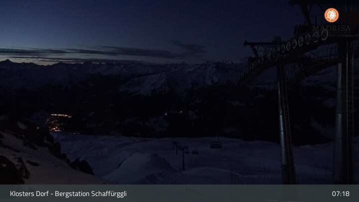 Archiv Foto Webcam Klosters Dorf: Bergstation Schaffürggli