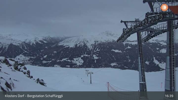 Archiv Foto Webcam Klosters Dorf: Bergstation Schaffürggli