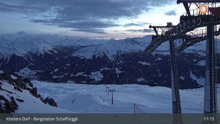 Archiv Foto Webcam Klosters Dorf: Bergstation Schaffürggli