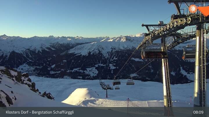 Archiv Foto Webcam Klosters Dorf: Bergstation Schaffürggli