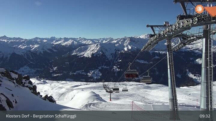 Archiv Foto Webcam Klosters Dorf: Bergstation Schaffürggli