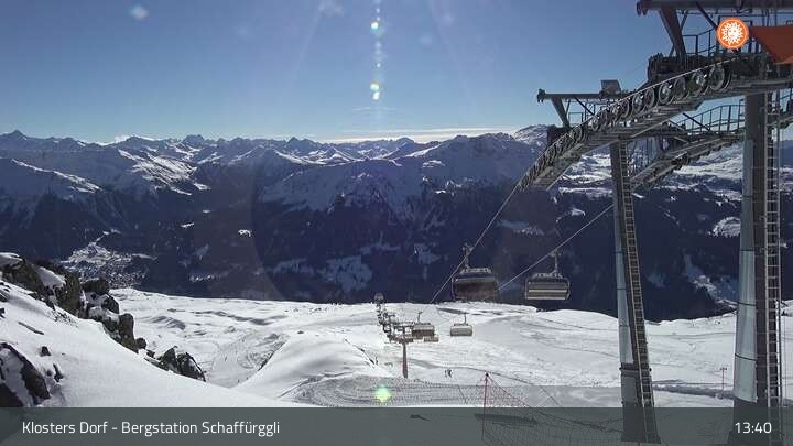 Archiv Foto Webcam Klosters Dorf: Bergstation Schaffürggli