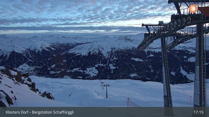 Archiv Foto Webcam Klosters Dorf: Bergstation Schaffürggli