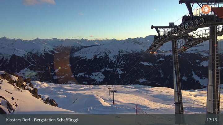 Archiv Foto Webcam Klosters Dorf: Bergstation Schaffürggli