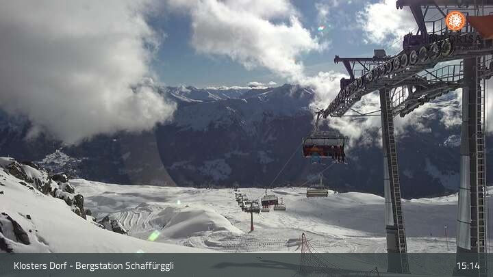 Archiv Foto Webcam Klosters Dorf: Bergstation Schaffürggli
