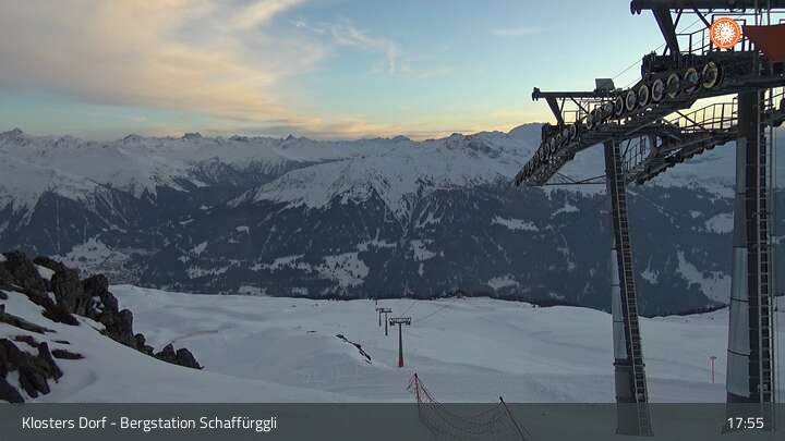 Archived image Webcam Klosters Village: Schaffürggli Top Station