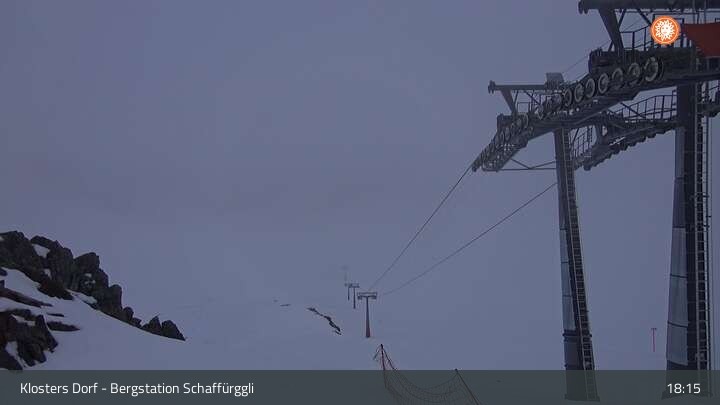 Archiv Foto Webcam Klosters Dorf: Bergstation Schaffürggli