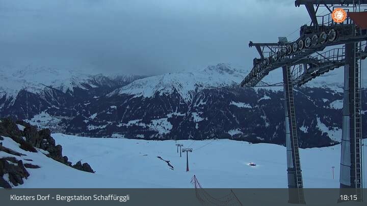 Archived image Webcam Klosters Village: Schaffürggli Top Station