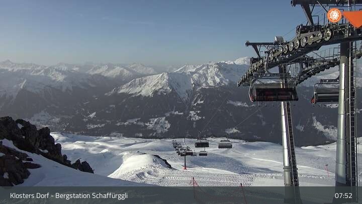 Archiv Foto Webcam Klosters Dorf: Bergstation Schaffürggli