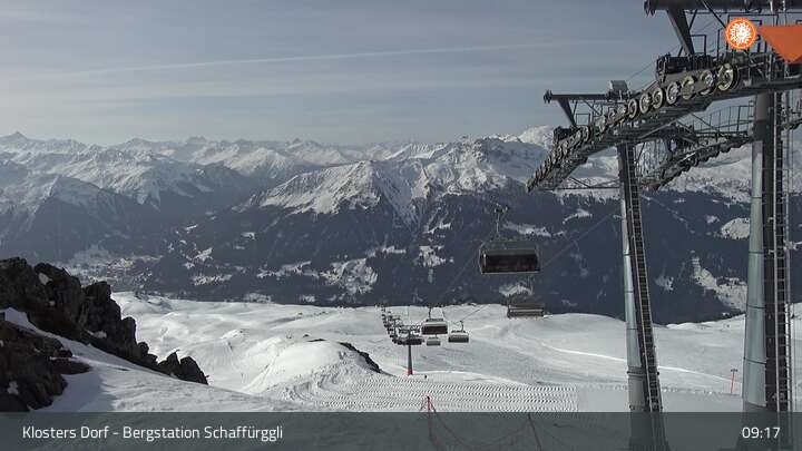 Archived image Webcam Klosters Village: Schaffürggli Top Station