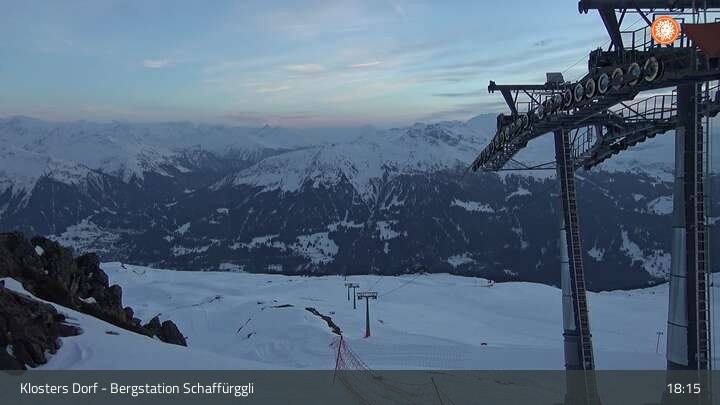 Archiv Foto Webcam Klosters Dorf: Bergstation Schaffürggli