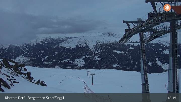 Archiv Foto Webcam Klosters Dorf: Bergstation Schaffürggli