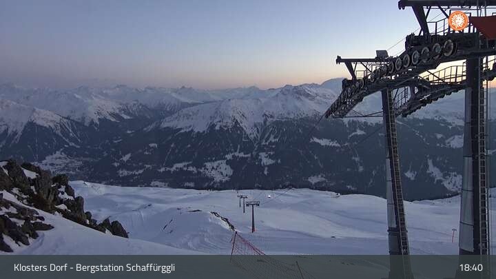 Archiv Foto Webcam Klosters Dorf: Bergstation Schaffürggli