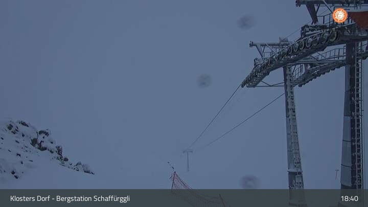 Archiv Foto Webcam Klosters Dorf: Bergstation Schaffürggli