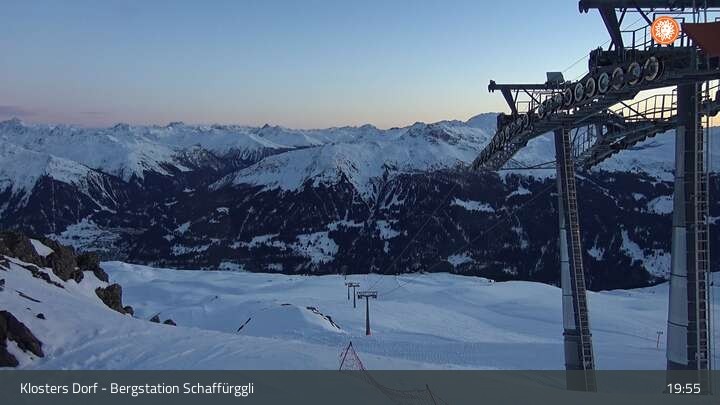 Archiv Foto Webcam Klosters Dorf: Bergstation Schaffürggli