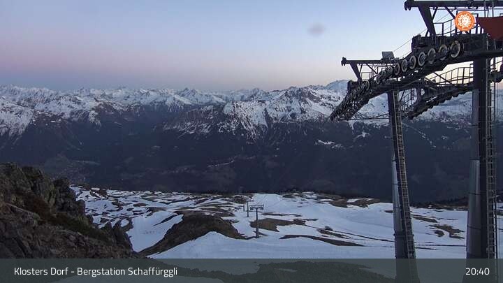 Archived image Webcam Klosters Village: Schaffürggli Top Station