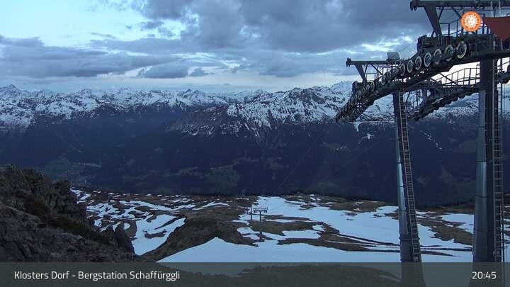 Archiv Foto Webcam Klosters Dorf: Bergstation Schaffürggli