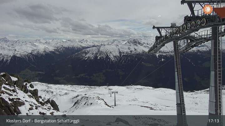 Archiv Foto Webcam Klosters Dorf: Bergstation Schaffürggli