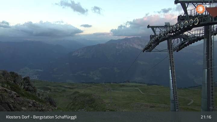 Archiv Foto Webcam Klosters Dorf: Bergstation Schaffürggli
