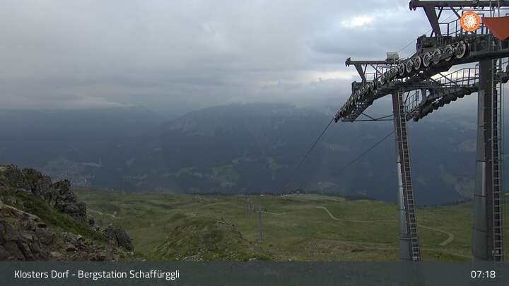Archiv Foto Webcam Klosters Dorf: Bergstation Schaffürggli
