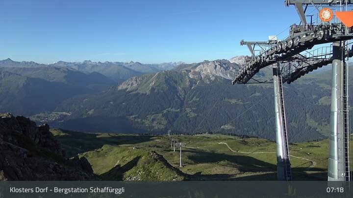 Archived image Webcam Klosters Village: Schaffürggli Top Station