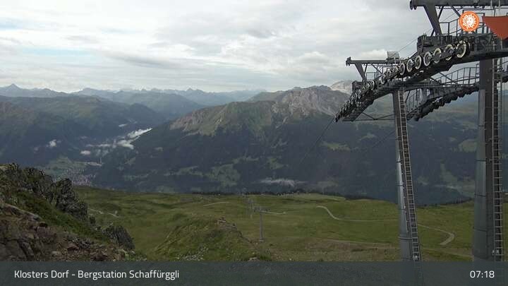 Archived image Webcam Klosters Village: Schaffürggli Top Station