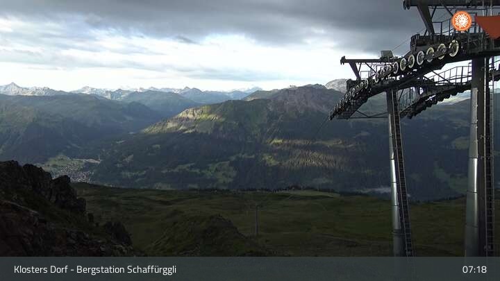 Archiv Foto Webcam Klosters Dorf: Bergstation Schaffürggli