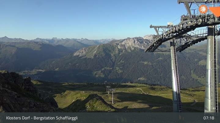 Archiv Foto Webcam Klosters Dorf: Bergstation Schaffürggli