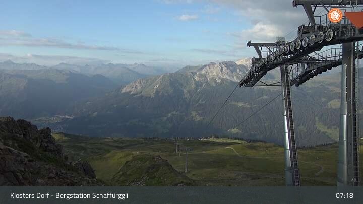 Archiv Foto Webcam Klosters Dorf: Bergstation Schaffürggli