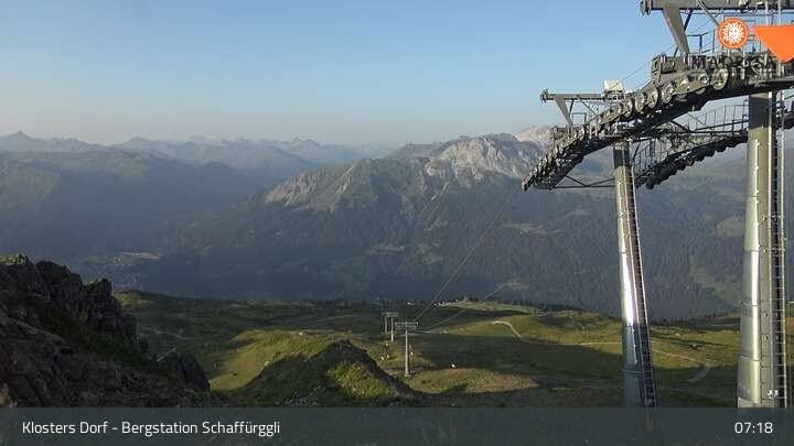 Archiv Foto Webcam Klosters Dorf: Bergstation Schaffürggli