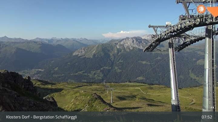 Archived image Webcam Klosters Village: Schaffürggli Top Station