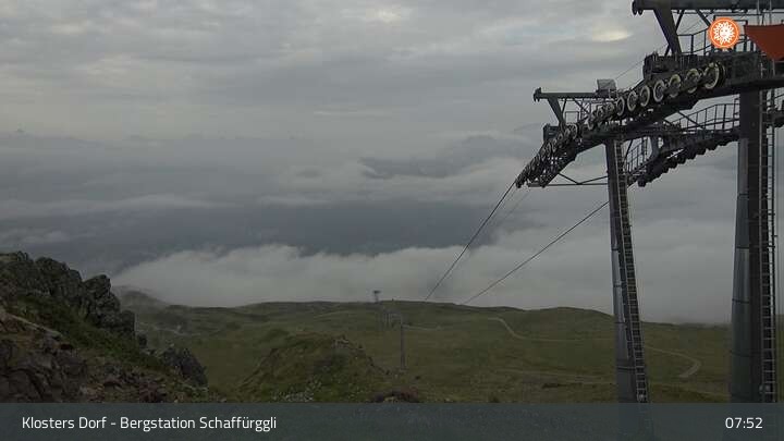Archiv Foto Webcam Klosters Dorf: Bergstation Schaffürggli