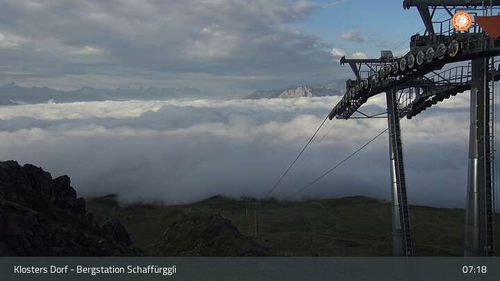 Archiv Foto Webcam Klosters Dorf: Bergstation Schaffürggli