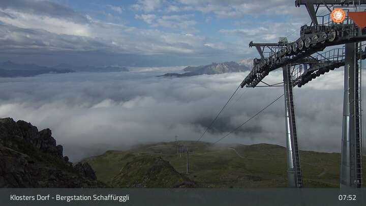 Archiv Foto Webcam Klosters Dorf: Bergstation Schaffürggli