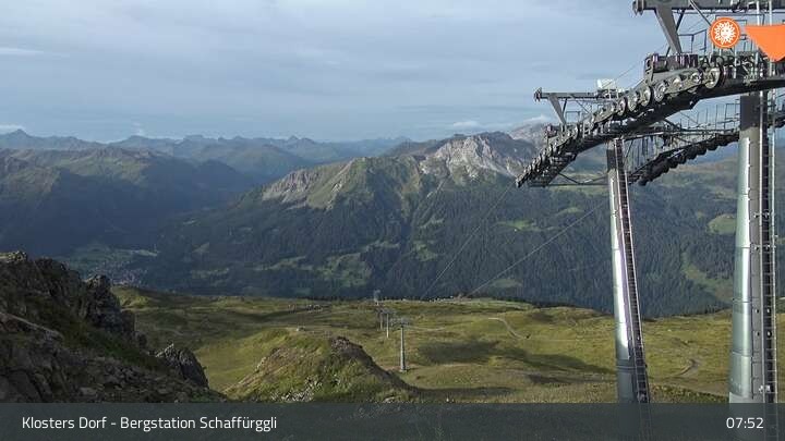 Archiv Foto Webcam Klosters Dorf: Bergstation Schaffürggli