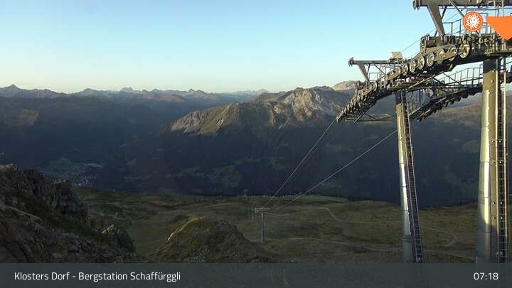 Archiv Foto Webcam Klosters Dorf: Bergstation Schaffürggli