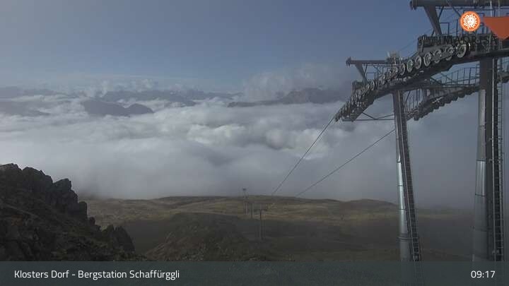 Archived image Webcam Klosters Village: Schaffürggli Top Station