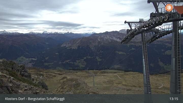 Archiv Foto Webcam Klosters Dorf: Bergstation Schaffürggli