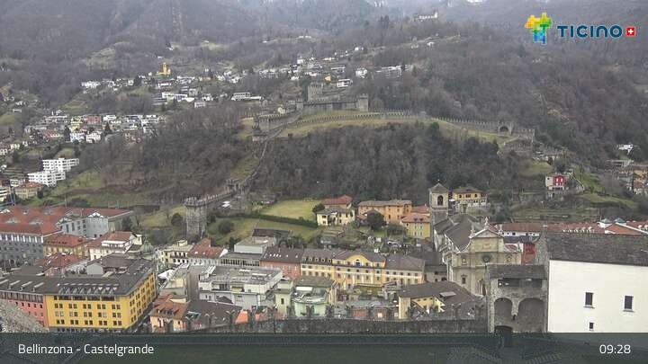 Archiv Foto Webcam Bellinzona - Castelgrande
