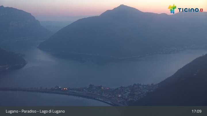 Archiv Foto Webcam Lugano - Paradiso: Monte San Salvatore