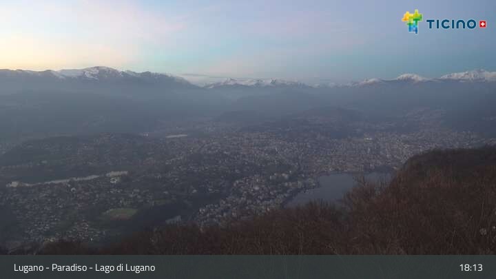 Archiv Foto Webcam Lugano - Paradiso: Monte San Salvatore