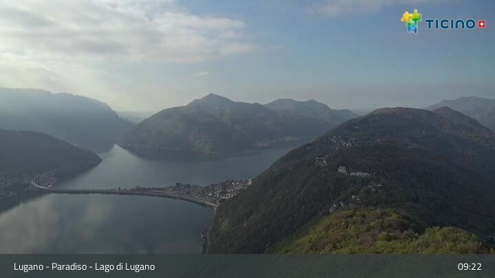 Archiv Foto Webcam Lugano - Paradiso: Monte San Salvatore