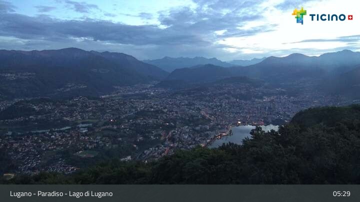 Archiv Foto Webcam Lugano - Paradiso: Monte San Salvatore