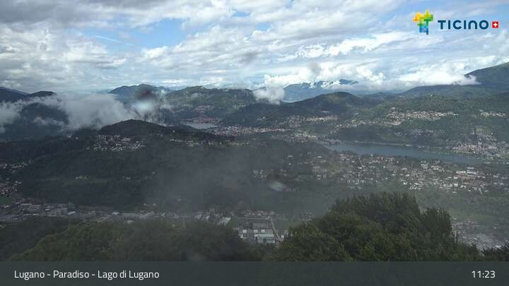 Archiv Foto Webcam Lugano - Paradiso: Monte San Salvatore