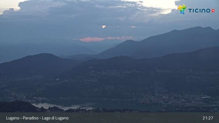 Archiv Foto Webcam Lugano - Paradiso: Monte San Salvatore