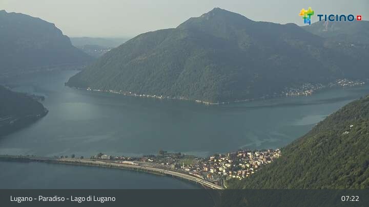 Archiv Foto Webcam Lugano - Paradiso: Monte San Salvatore