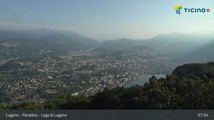Archiv Foto Webcam Lugano - Paradiso: Monte San Salvatore