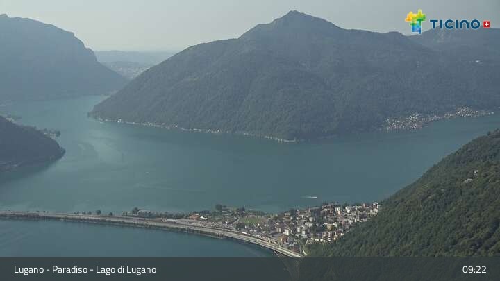 Archiv Foto Webcam Lugano - Paradiso: Monte San Salvatore