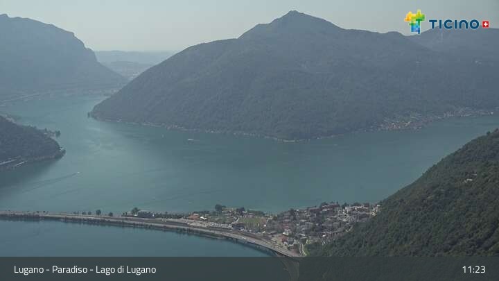 Archiv Foto Webcam Lugano - Paradiso: Monte San Salvatore